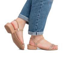 Sandália Feminina Salto Bloco Grosso Baixo Tamanco Confortável