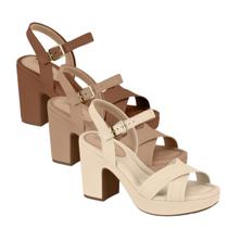 Sandália Feminina Salto Bloco Médio Modare Ultraconforto 7203.110 - Avelã - 38 Sandália Feminina Salto Bloco Médio Modare Ultraconforto 7203.110 - Avelã - 38