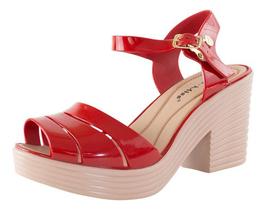 Sandália Feminina Salto Bloco moda confortável ref 10099 Miss Miss