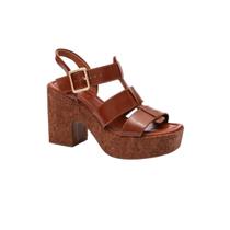 Sandália Feminina Salto Bloco Plataforma Bebecê Sandália Feminina Salto Bloco Plataforma Bebecê