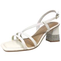 Sandália Feminina Salto Bloco Strass Festa Elegante Tanara