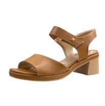 Sandália feminina salto bloco tiras autocolantes Linha confort Softli 10024-10125