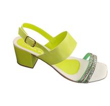 Sandália Feminina Salto Grosso 5 cm Moda Pé 008 Strass