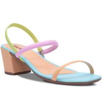 Sandália Feminina Salto Grosso Bloco Casual Tiras AF3.06 Z Sandália Feminina Salto Grosso Bloco Casual Tiras AF3.06 Z