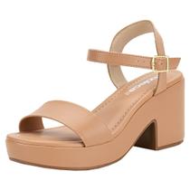 Sandália feminina salto grosso moleca 5549102