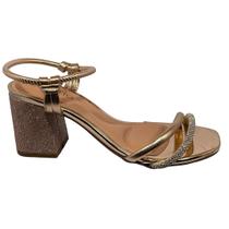 Sandália Feminina Salto Grosso Strass Beira Rio 8436.213.272 Sandália Feminina Salto Grosso Strass Beira Rio 8436.213.272