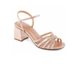 Sandália Feminina Salto Jolie Snake Cobre La Femme Sandália Feminina Salto Jolie Snake Cobre La Femme