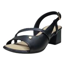 Sandália Feminina Salto Médio Elegante Estável Comfortflex Sandália Feminina Salto Médio Elegante Estável Comfortflex