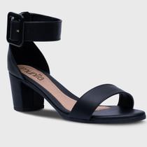 Sandália Feminina Salto Médio Grosso Tratorada Confort Moda Atual Munita-50.11