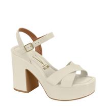 Sandália Feminina Salto Plataforma Meia Pata Vizzano 6541102 - Branco Off - 36 Sandália Feminina Salto Plataforma Meia Pata Vizzano 6541102 - Branco Off - 36