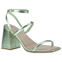 Sandália Feminina Salto Quadrado Bloco Grosso Moda Lazzlu