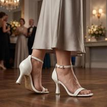 Sandália Feminina Salto Taça Fino Médio Festa Copinho Cor:PretoTamanho:34