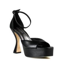 Sandália Feminina Salto Taça Lia Line Preto