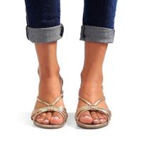 Sandalia Feminina Sapato Salto Baixo Anabela Moda Conforto