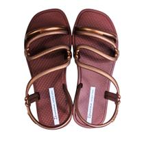 Sandália Feminina Slide Ipanema Solar Tiras Douradas