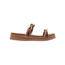 Sandália Feminina Slide Plataforma Macia Com Brilho Strass Glamour Mississipi Mb301