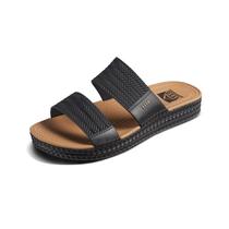 Sandália feminina Slide Reef Water Vista, preta/castanha, tamanho 5