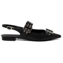 Sandália Feminina Slingback Metal Casual