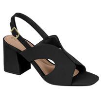 Sandália Feminina Slingback Nobuck Preto Beira Rio 8436.238