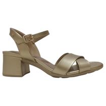 Sandália Feminina Softli com Tiras Cruzadas e Salto Grosso Sandália Feminina Softli com Tiras Cruzadas e Salto Grosso