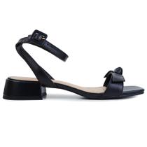 Sandália Feminina Solis Brasil Couro Preta - 55289 Sandália Feminina Solis Brasil Couro Preta - 55289