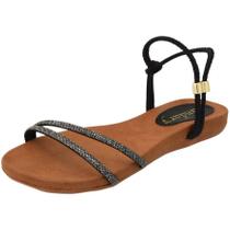 Sandália Feminina Strass Calce Fácil Sandary Confortável Ortopédica Anatômica Sandália Feminina Strass Calce Fácil Sandary Confortável Ortopédica Anatômica