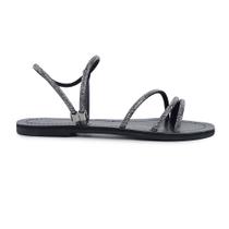Sandália Feminina Sttern Rasteira Strass Preta - 240602
