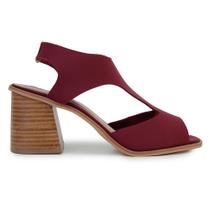 Sandália Feminina Sttern Salto Alto Lycra Bordô - 2307SF