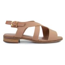 Sandália Feminina Sttern Salto Baixo Lycra Marrom - 2390