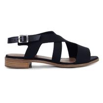Sandália Feminina Sttern Salto Baixo Lycra Preta - 2390