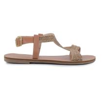 Sandália Feminina Sttern Strass Marrom - 240303