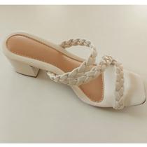 Sandália Feminina Tamanco de salto Grosso Bloco do 34 ao 42 Modelo tranca trançado Sandália Feminina Tamanco de salto Grosso Bloco do 34 ao 42 Modelo tranca trançado