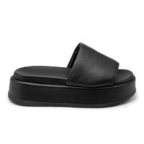 Sandália Feminina Tamanco Flatform 5300 Napa Preto