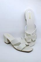 Sandália Feminina Tamanco H Confortável Salto Grosso Bloco