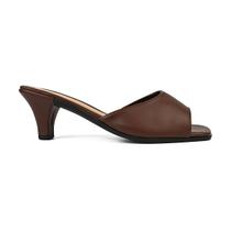 Sandália Feminina Tamanco Mule Salto Fino Baixo Bico Quadrado Conforto e Elegância