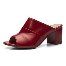 Sandália Feminina Tamanco Salto 6cm Grosso Botinha Colors Moda Atemporal Dia a Dia JCL STORE