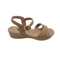 Sandalia Feminina Tira Cruzada Salto Anabela Confortavel Usaflex UD0400200 Sandalia Feminina Tira Cruzada Salto Anabela Confortavel Usaflex UD0400200
