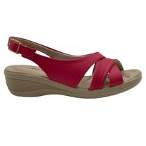 Sandália Feminina Tiras Casual Anabela Comfortflex 24-88422