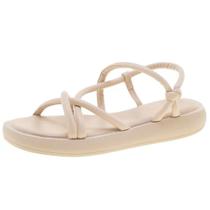 Sandalia Feminina Tiras Conforto Flatform Sua Cia 8285.14369