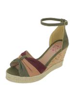 Sandália Feminina Trançada Anabela Verde Bellinda Shoes Sandália Feminina Trançada Anabela Verde Bellinda Shoes