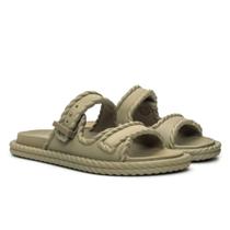 Sandalia Feminina Tranças Confortavel Elegante Resistente Cor Verde Militar