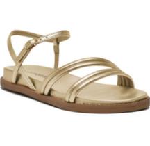 Sandalia Feminina Via Marte Gold 2310508 Sandalia Feminina Via Marte Gold 2310508