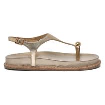 Sandália Feminina Via Marte Rasteira Anel Dourado 315-001-01