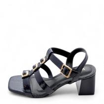 Sandália Feminina Via Marte Salto Medio REF: 171-034-01 VERNIZ GLOSSY Sandália Feminina Via Marte Salto Medio REF: 171-034-01 VERNIZ GLOSSY
