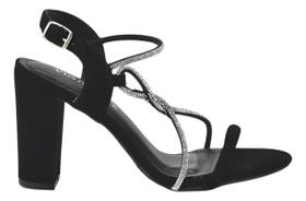 Sandalia Feminina Via Marte Salto Nobuck Strass 142-001 Sandalia Feminina Via Marte Salto Nobuck Strass 142-001