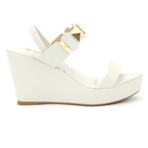 Sandália Feminina Via Uno 330098 Salto Alto Plataforma Moda