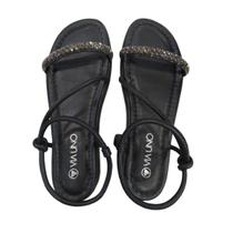 Sandália Feminina Via Uno Flatform com Strass 837007