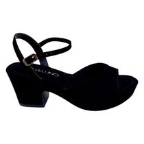 Sandalia Feminina Via Uno Meia Pata Salto Grosso Lançamento