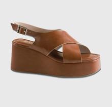 Sandália Feminina Via Uno Plataforma Slingback 639034 Sandália Feminina Via Uno Plataforma Slingback 639034