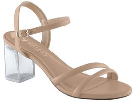 Sandália Feminina Via Uno Salto Transparente Nude Sandália Feminina Via Uno Salto Transparente Nude
